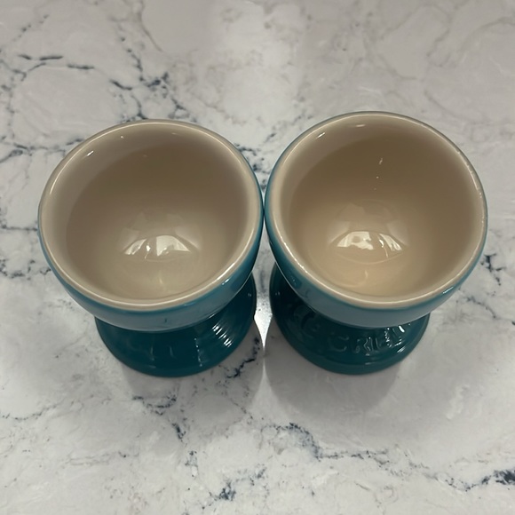 Le Creuset set of two egg holders in Caribbean **NWT* - Picture 3 of 4